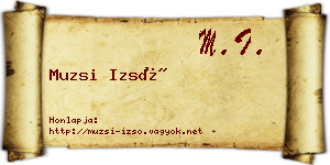 Muzsi Izsó névjegykártya